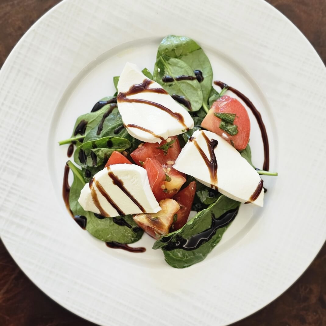 Close up of plated meal